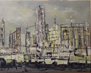 Patrick Lesné, tableau commencé à la Séance de Peinture