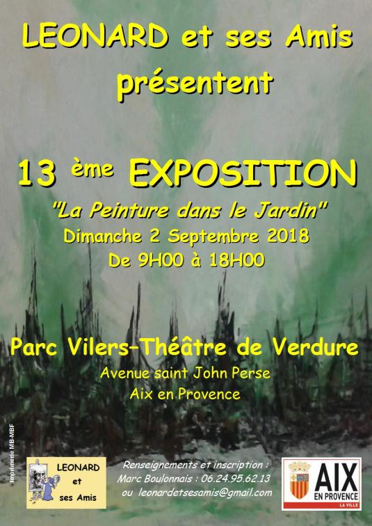 Affiche La peinture dans le Jardin 2018