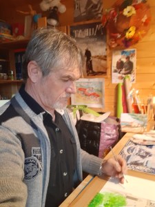 Marc en solo pour peindre ce samedi 21 mars 2020